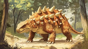 森林中的甲龙恐龙形象