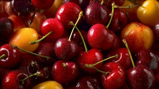 多彩诱人的新鲜樱桃