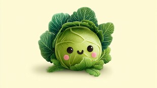 可爱卷心菜卡通形象