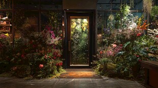 梦幻花境中的神秘之门