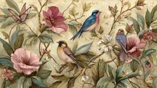 花鸟壁画 自然灵动之美