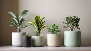 简约风盆栽组合装点家居