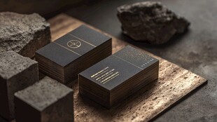 高端质感黑金商务名片展示