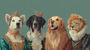 宫廷风宠物的华丽扮相