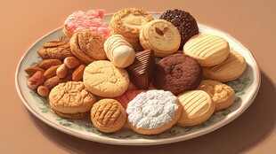 美味多样曲奇饼干拼盘