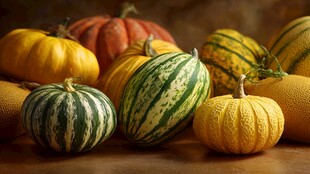 多彩南瓜齐聚展现秋日氛围