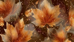 梦幻秋日枫叶背景图