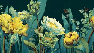 梦幻花卉插画 清新自然风