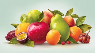 缤纷多彩的新鲜水果集合