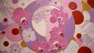 梦幻花卉几何图案装饰画