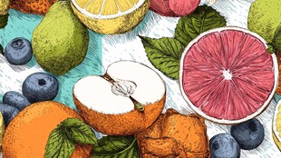 缤纷水果插画 色彩超亮眼