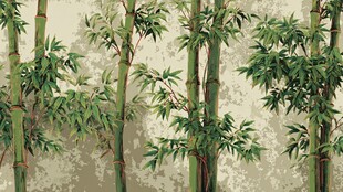 水墨风竹林背景图