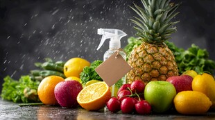 新鲜果蔬搭配清洁喷雾