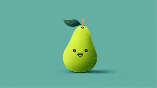 可爱萌趣的卡通梨子形象