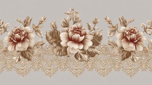 欧式花卉花边精美图案