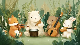 动物们的森林音乐派对