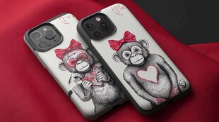 可爱猴子图案手机壳