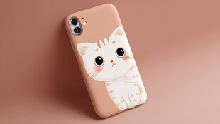 可爱猫咪图案手机壳