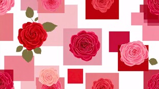 玫瑰方块图案背景设计