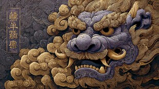 瑞兽麒麟头 中式祥瑞意象