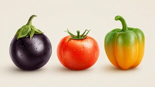 新鲜多彩蔬菜三剑客