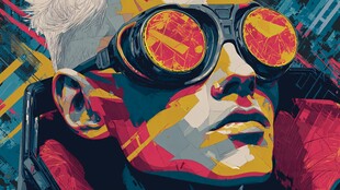 未来感赛博朋克风人物头像