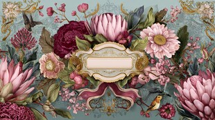 复古花卉装饰图案背景