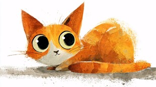 可爱橘猫插画图