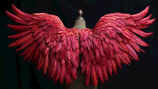 梦幻玫红天使羽翼