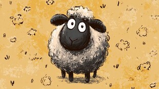 可爱绵羊插画 萌趣十足
