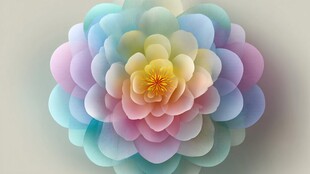 梦幻多彩立体花朵