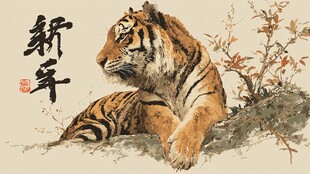 虎年新春猛虎图