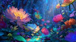 梦幻莲花奇幻森林美景