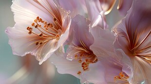 梦幻唯美的绽放花朵