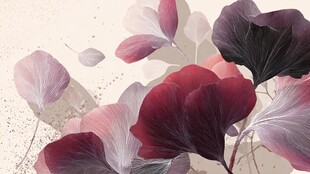 梦幻银杏叶艺术插画