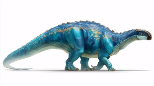 蓝色恐龙模型展示