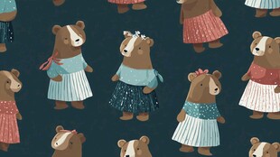 可爱小熊卡通图案设计