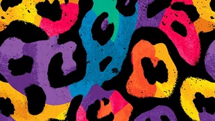 多彩豹纹图案时尚背景