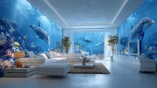 海底世界主题客厅设计