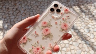 花朵刺绣透明手机壳