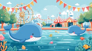 欢乐海洋主题游乐园场景
