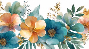 水彩花卉装饰图案