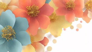 缤纷花朵背景图
