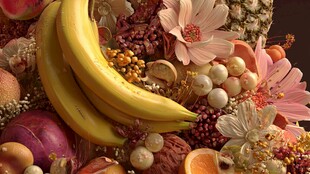 缤纷水果花卉组合静物