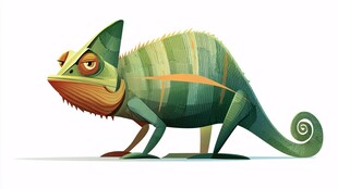 卡通变色龙形象设计图