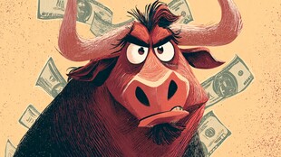 愤怒公牛与漫天美元钞票