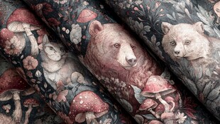 动物花卉图案精美布料