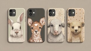 动物图案手机壳展示