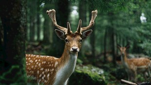 森林中的梅花鹿