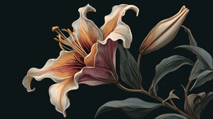 优雅绽放的百合花